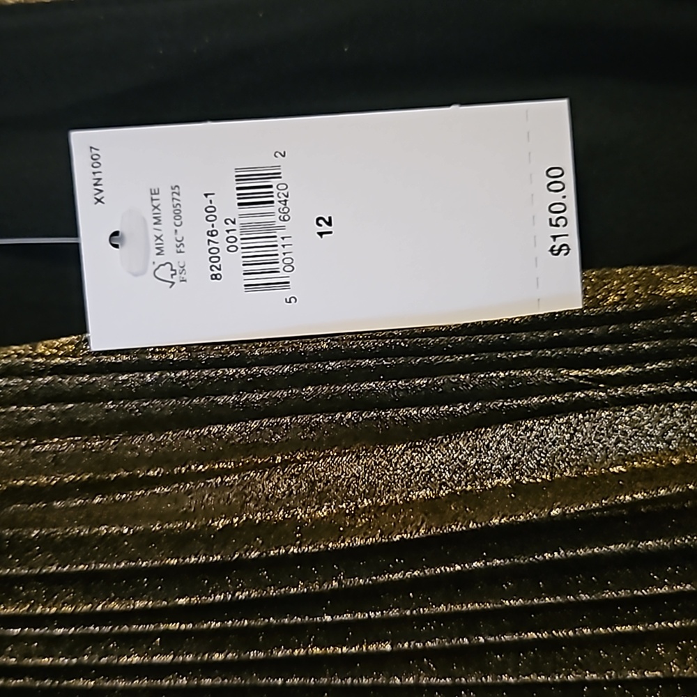 GOLD LAMÉ PLEATED MINI DRESS - Picture 3 of 3